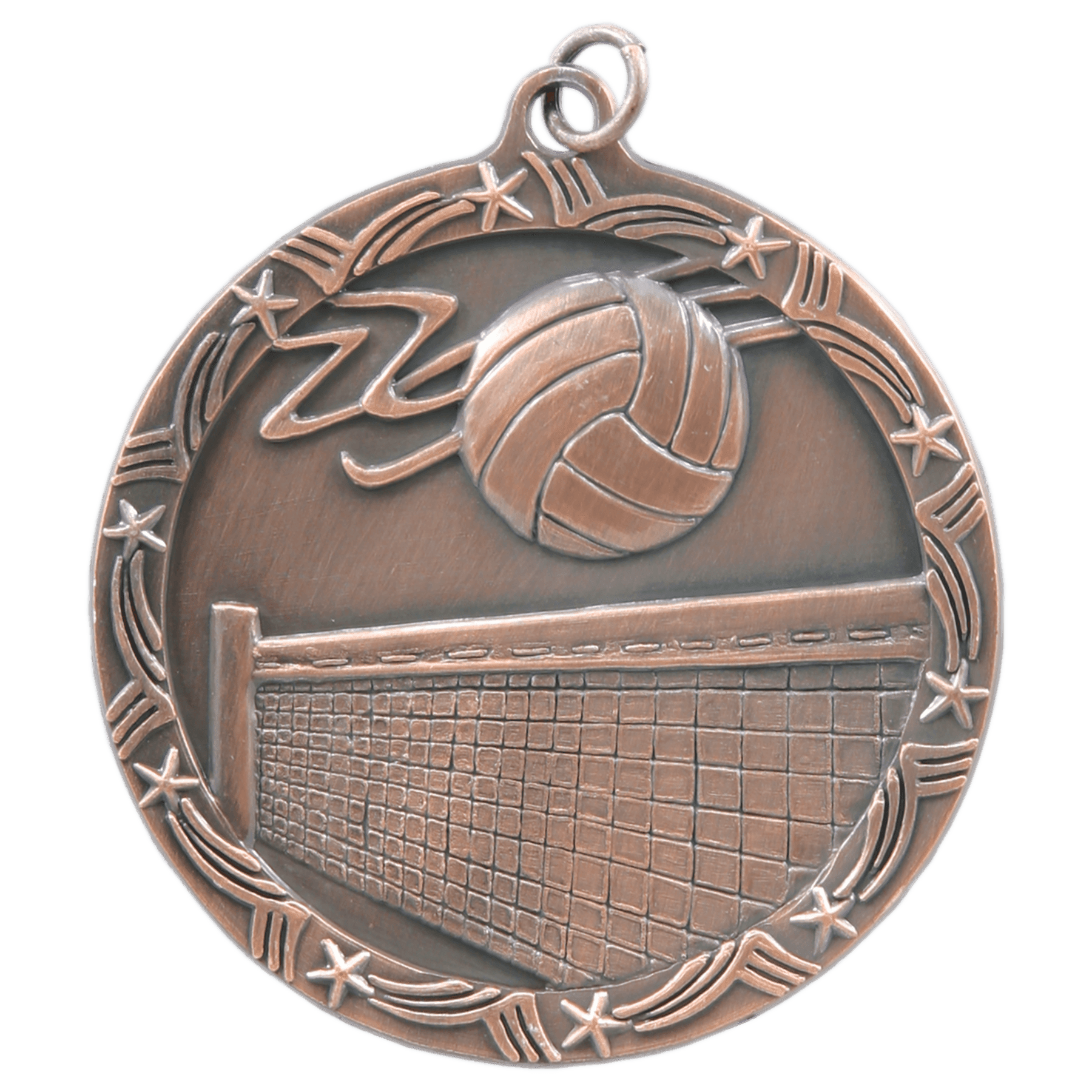 2 1/2" Volleyball Shooting Star Medal - Image 3