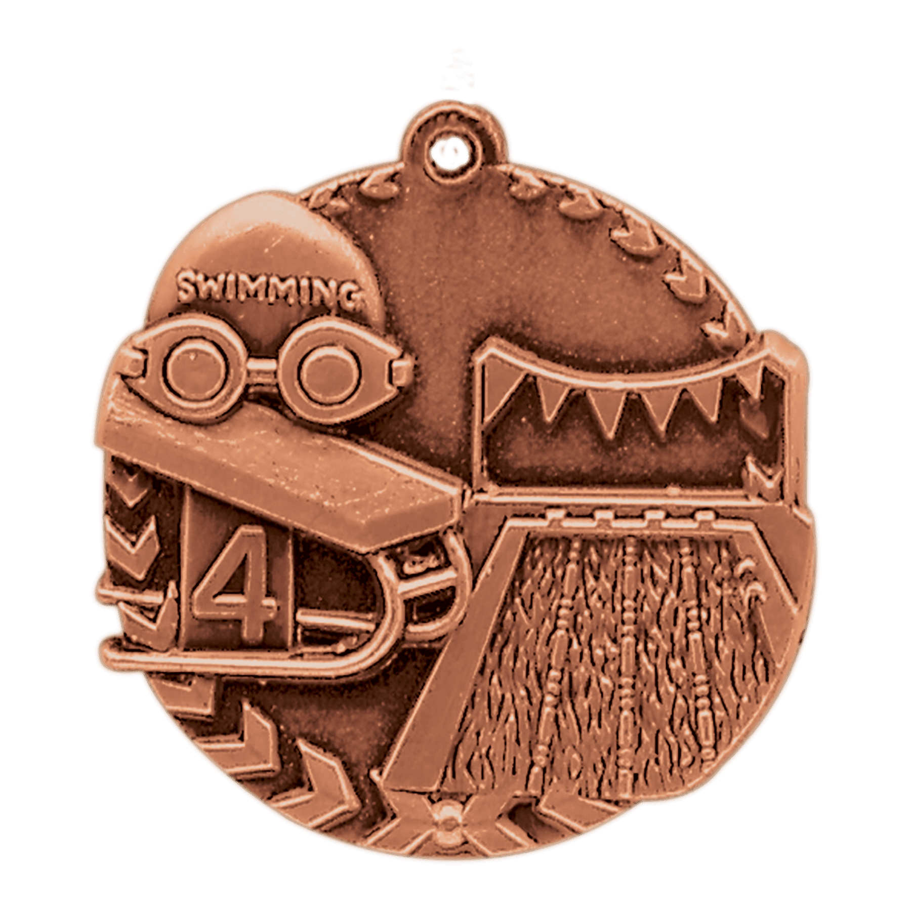 1 3/4" Swimming Millennium Medal - Image 3