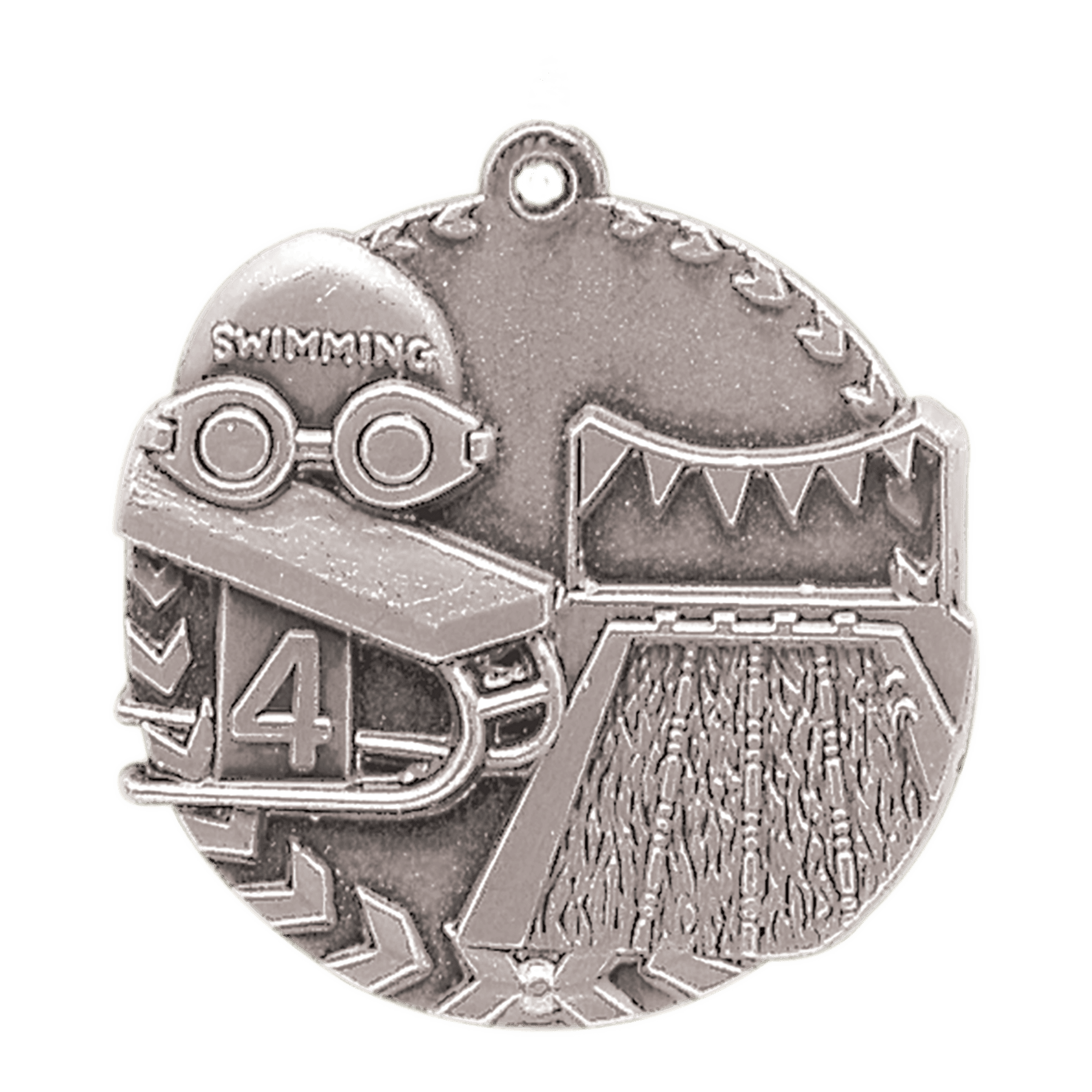 1 3/4" Swimming Millennium Medal - Image 2