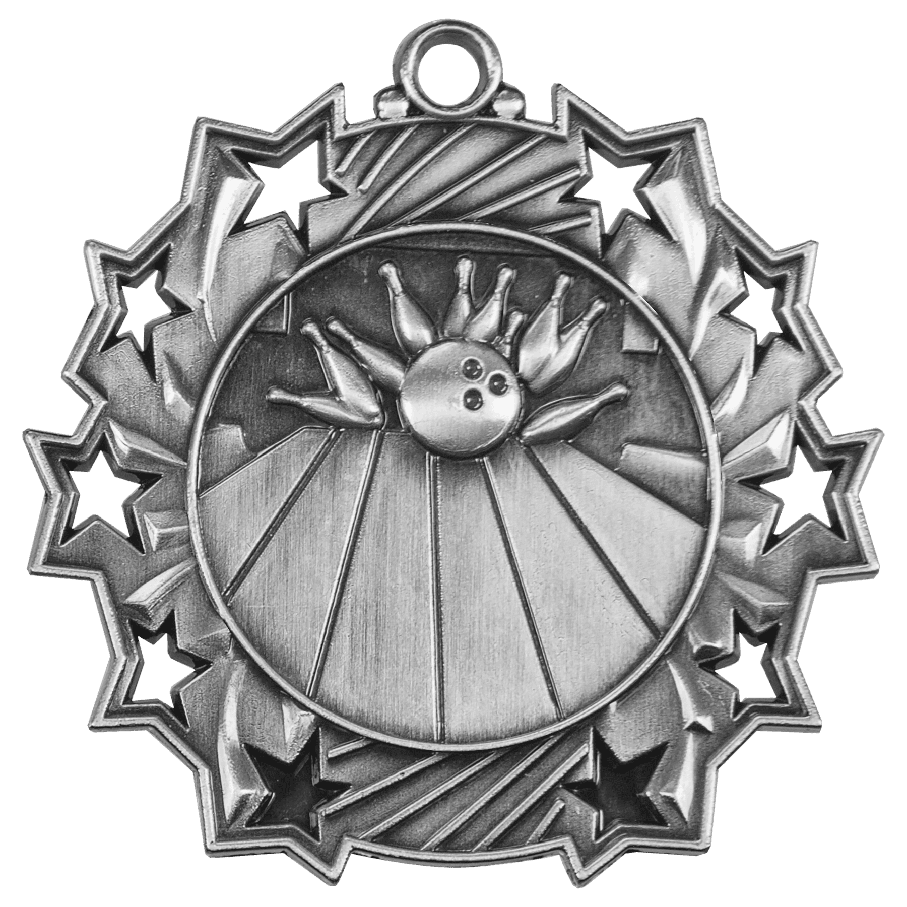 2 1/4" Bowling Ten Star Medal - Image 2