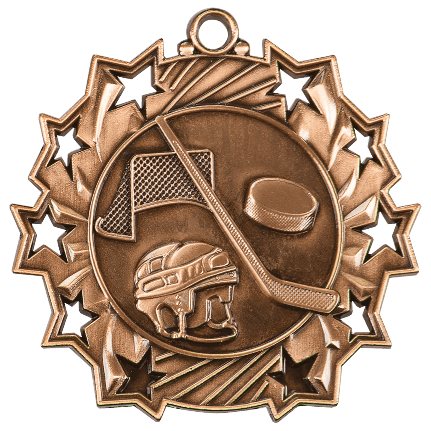 2 1/4" Hockey Ten Star Medal - Image 3