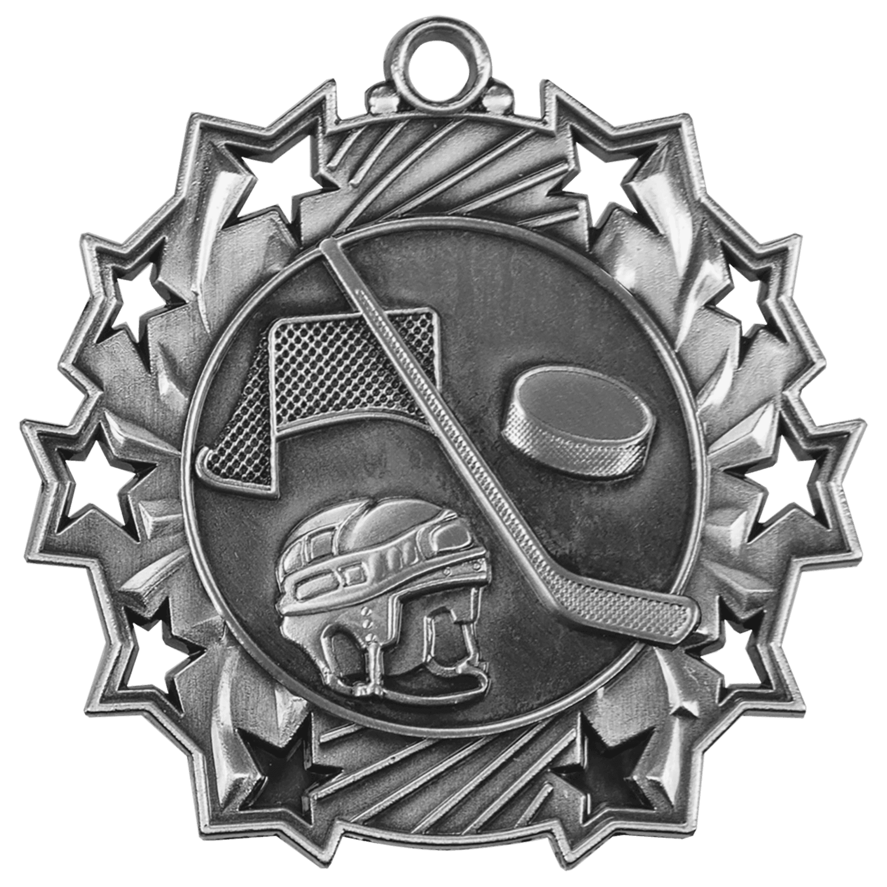 2 1/4" Hockey Ten Star Medal - Image 2
