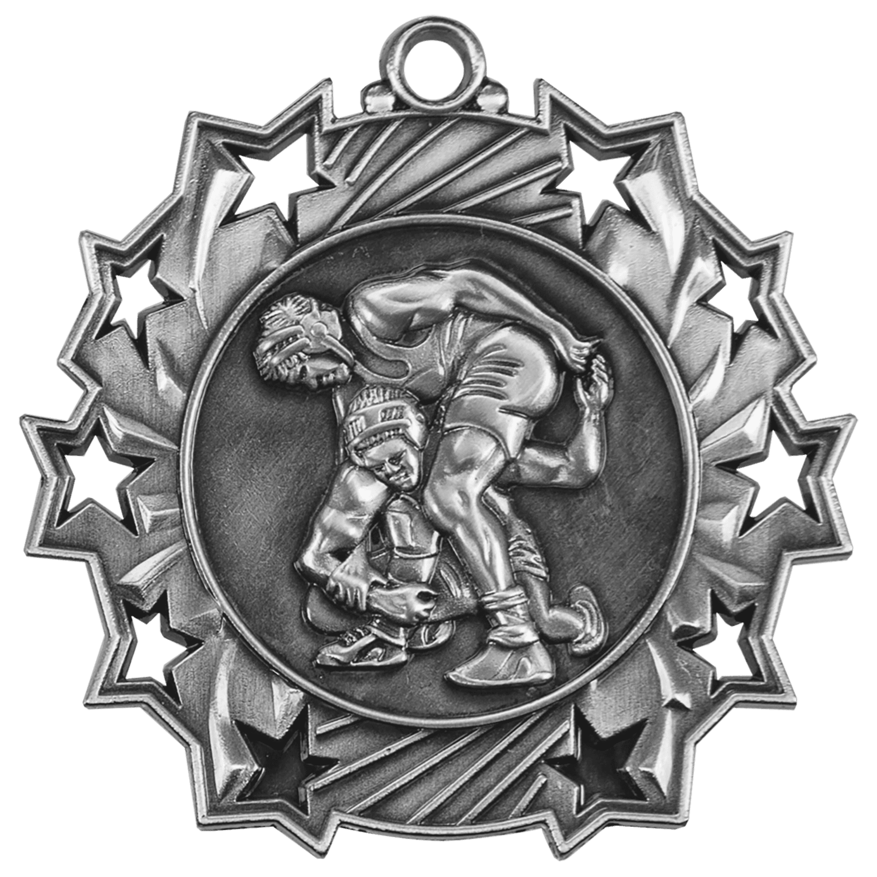 2 1/4" Wrestling Ten Star Medal - Image 2
