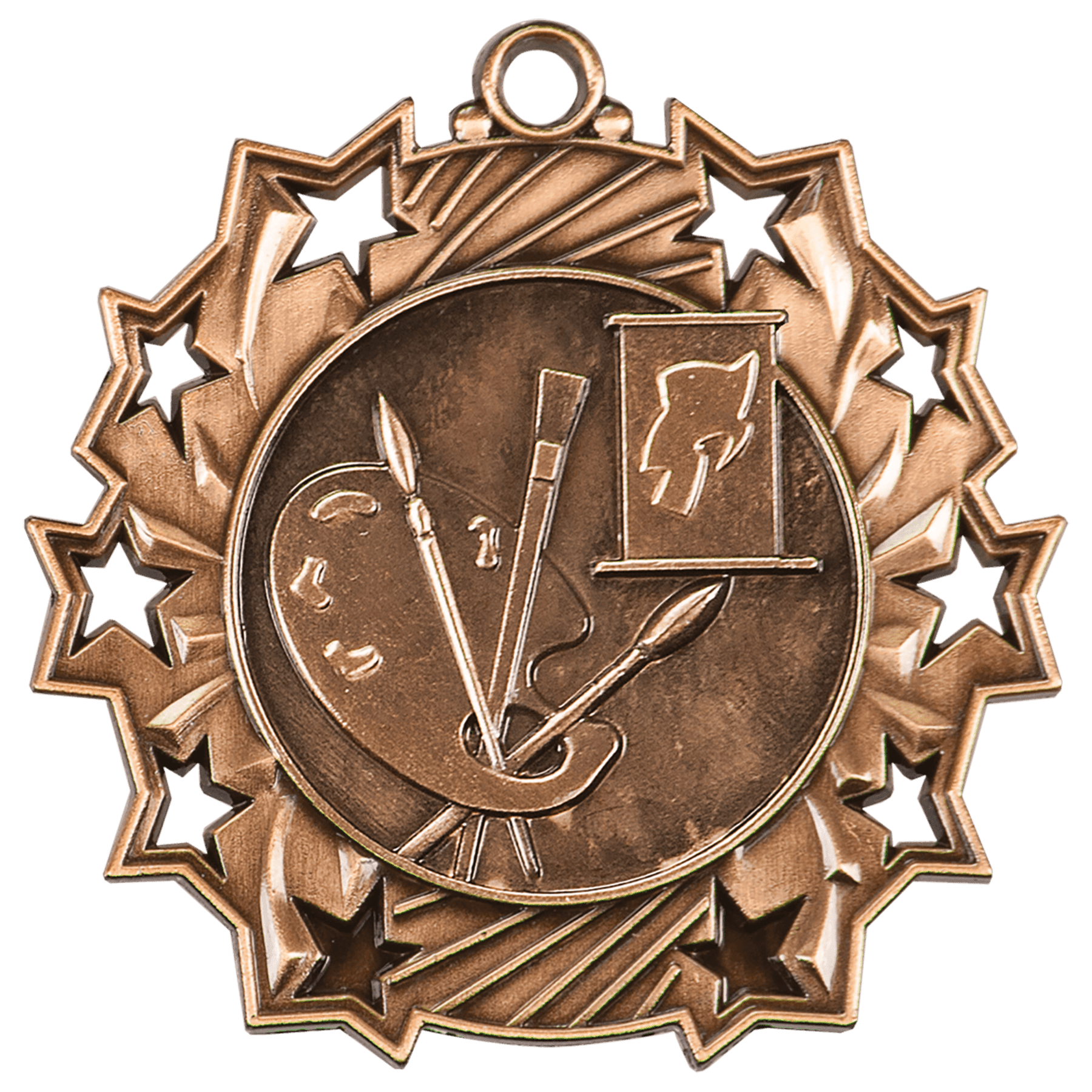 2 1/4" Art Ten Star Medal - Image 3