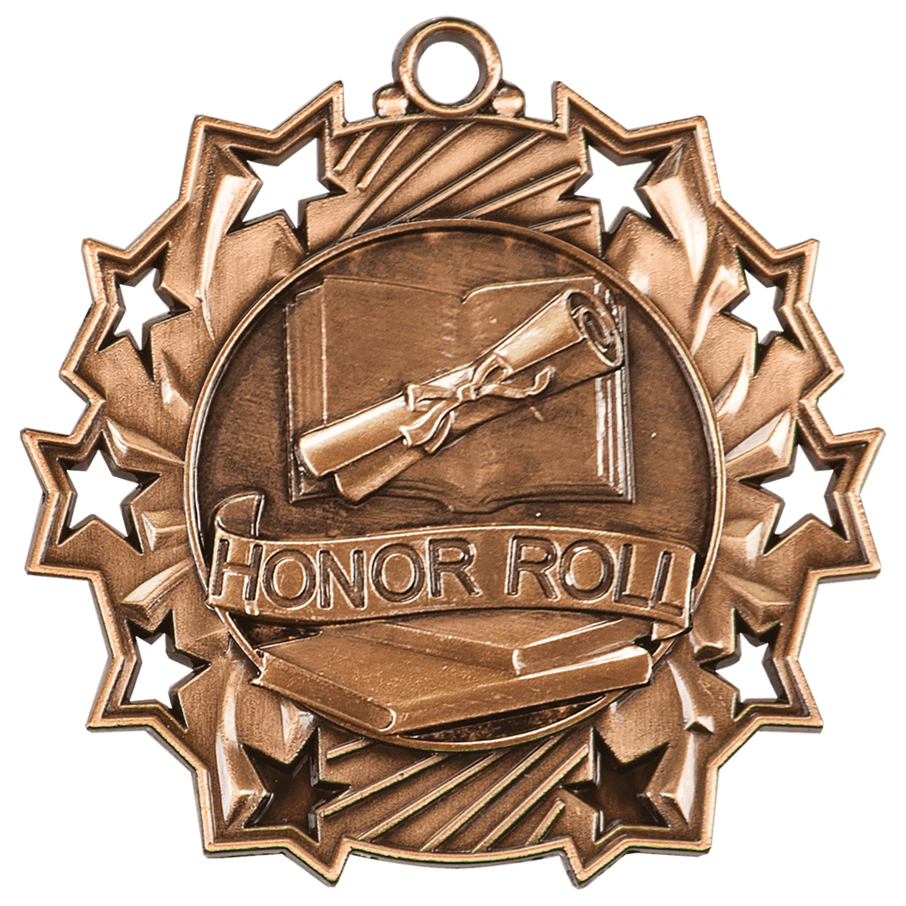 2 1/4" Honor Roll Ten Star Medal - Image 3