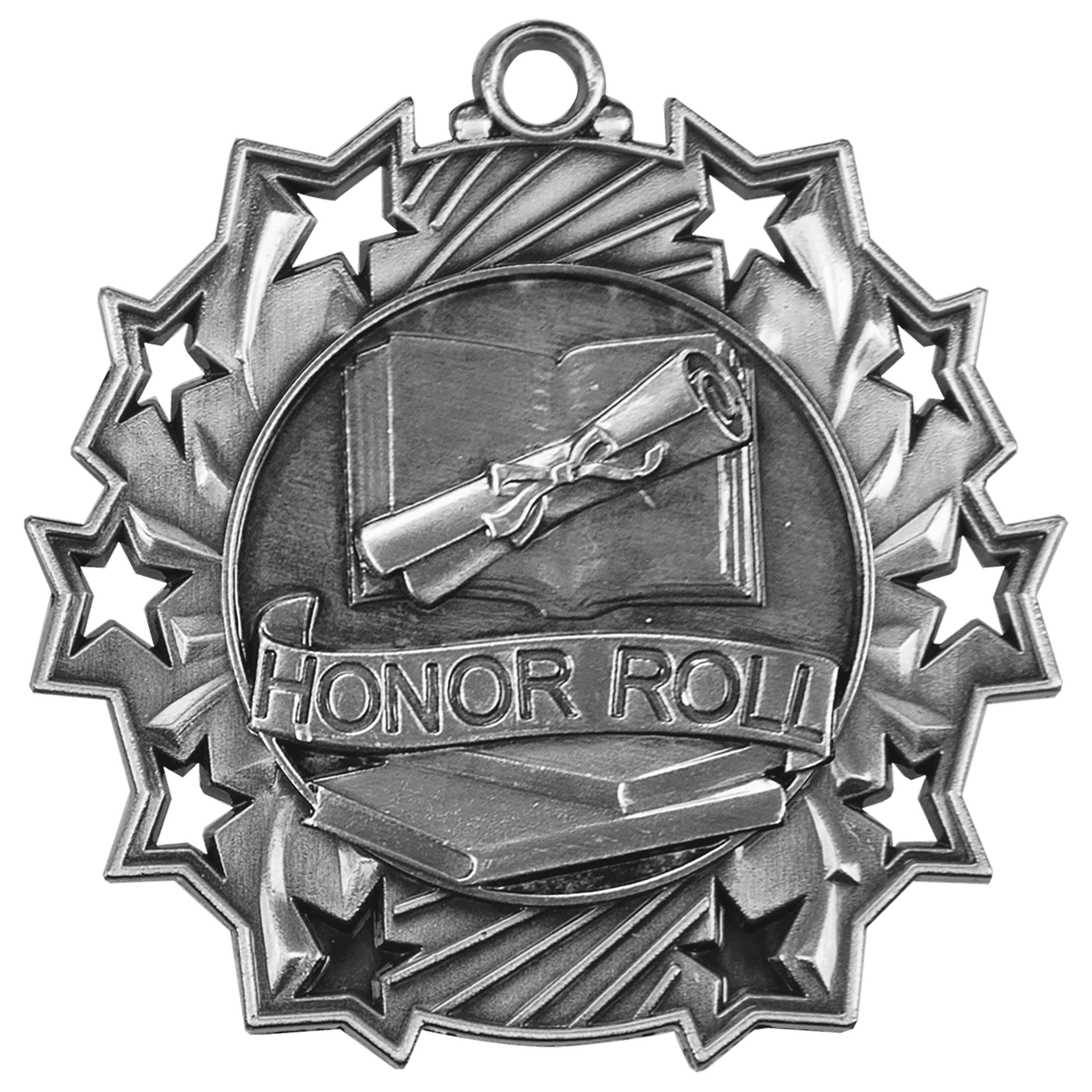 2 1/4" Honor Roll Ten Star Medal - Image 2