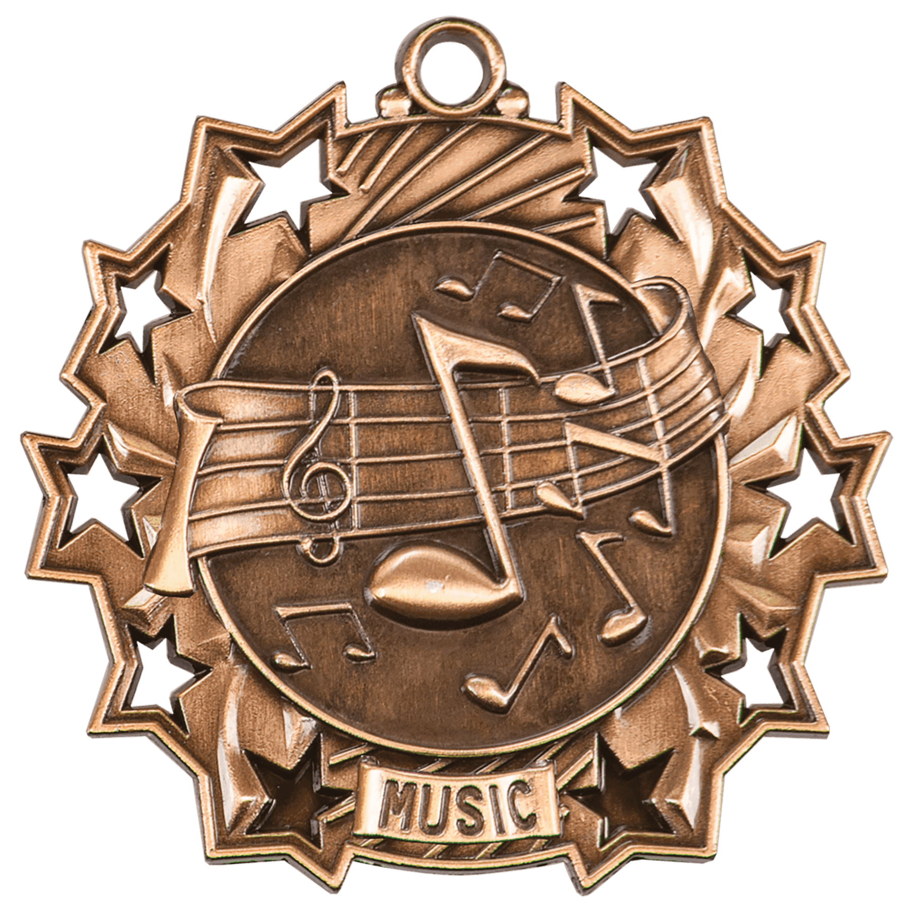2 1/4" Music Ten Star Medal - Image 3