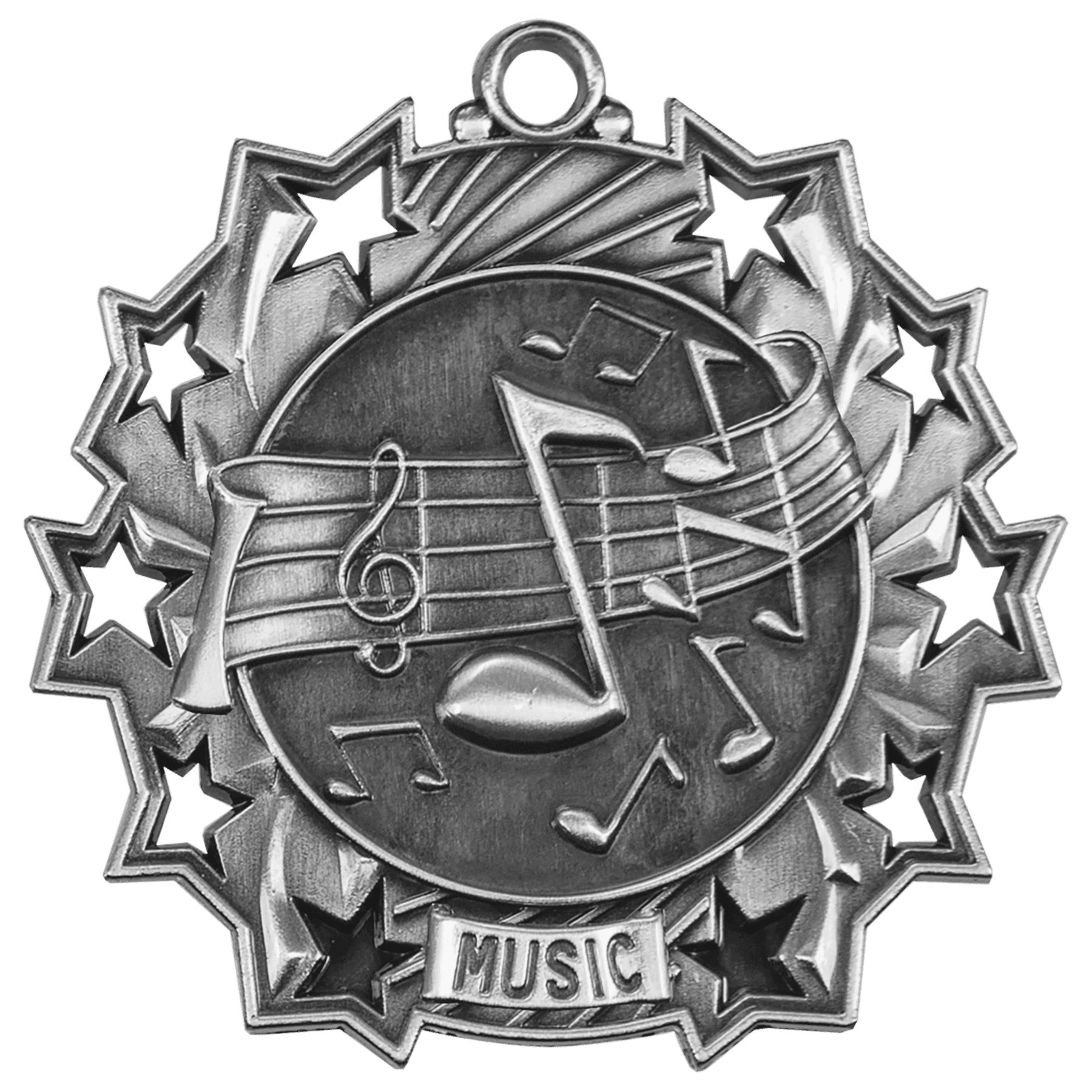 2 1/4" Music Ten Star Medal - Image 2